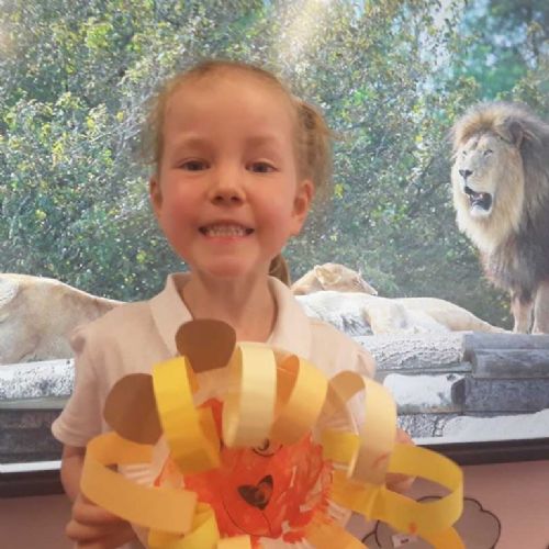 paper plate lion 2